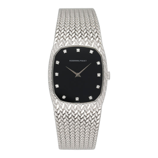 Audemars Piguet Cobra Diamond Black Dial 18K White Gold Ladies Watch