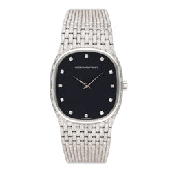 Audemars Piguet Diamond Black Dial 18K White Gold Watch