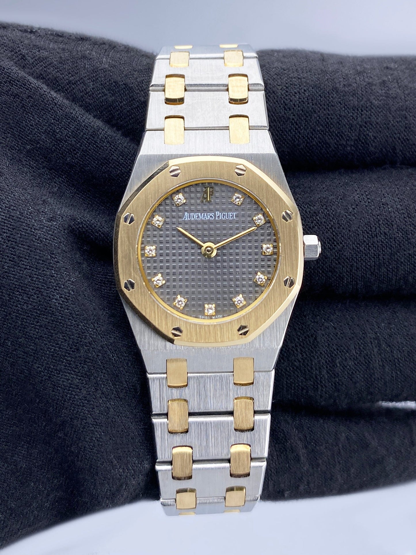 Audemars Piguet Royal Diamond Gray Dial Two-Tone Ladies Watch - Watches