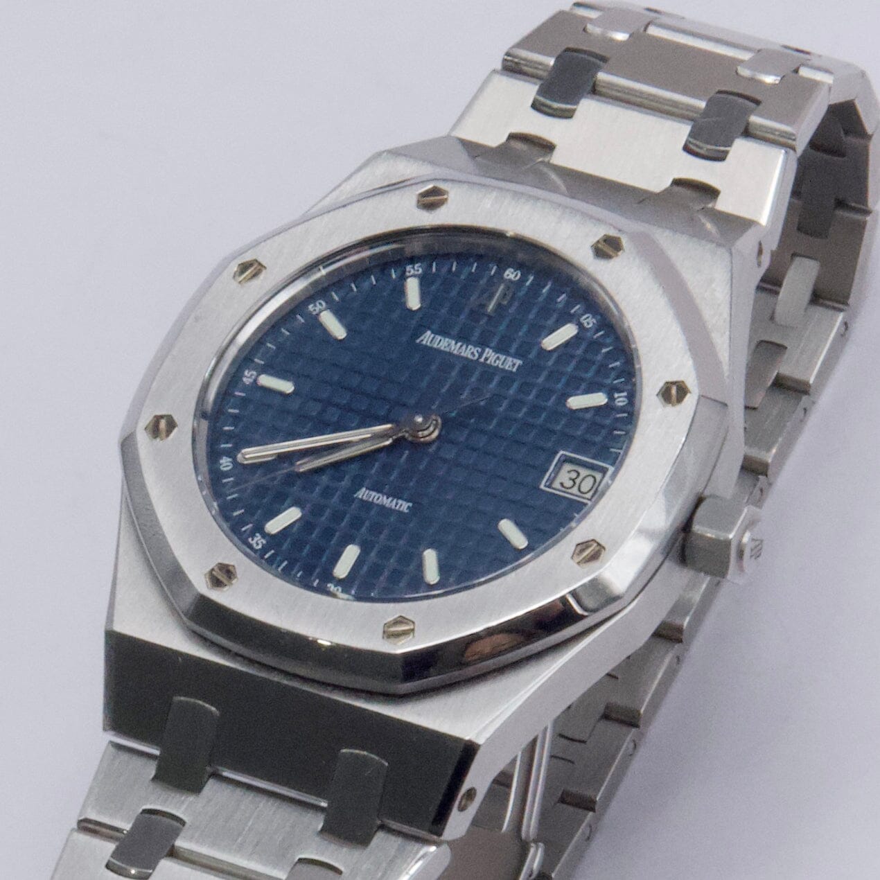 Audemars Piguet Royal Oak 14790ST Blue Dial Mens Watch Box Papers - Watches