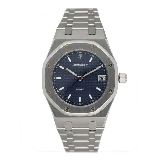 Audemars Piguet Royal Oak 14790ST Blue Dial Mens Watch Box Papers