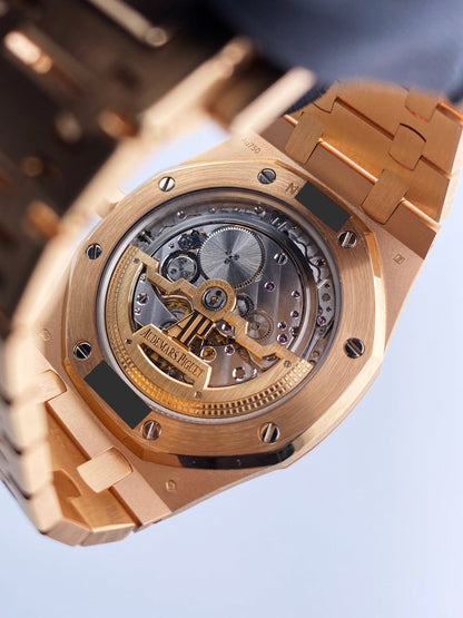 Audemars Piguet Royal Oak 152020OR 18K Rose Gold Mens Watch Box Papers - Virtual