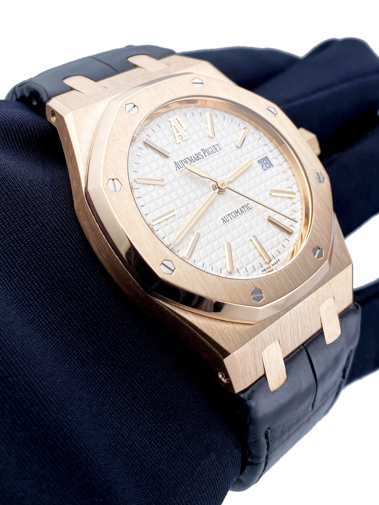 Audemars Piguet Royal Oak 15300OR White Dial Mens Watch - Watches