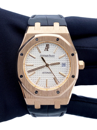 Audemars Piguet Royal Oak 15300OR White Dial Mens Watch - Watches