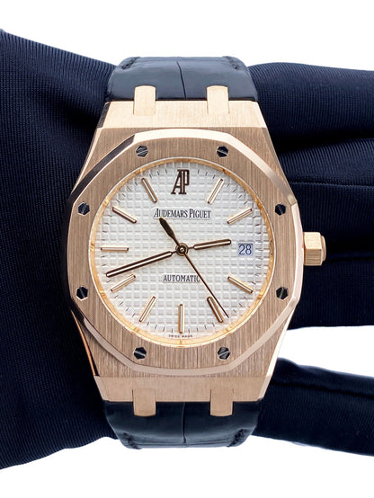 Audemars Piguet Royal Oak 15300OR White Dial Mens Watch - Watches