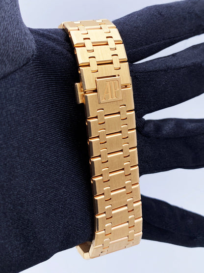 Audemars Piguet Royal Oak 15400OR 18K Rose Gold Blue Dial Box Papers - Virtual