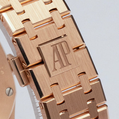 Audemars Piguet Royal Oak 15400OR 18K Rose Gold White Dial Box Papers - Watches