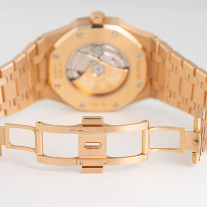 Audemars Piguet Royal Oak 15400OR 18K Rose Gold White Dial Box Papers - Watches