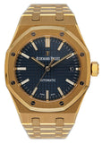 Audemars Piguet Royal Oak 15450BA Blue Dial 18K Yellow Gold Papers - Virtual