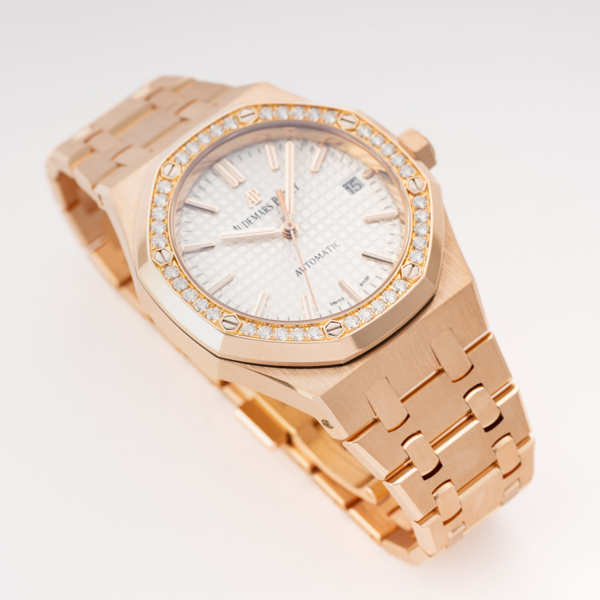 Audemars Piguet Royal Oak 15451OR.ZZ.1256OR.01 18k Pink Gold Ladies Watch Box Papers - Wristwatch