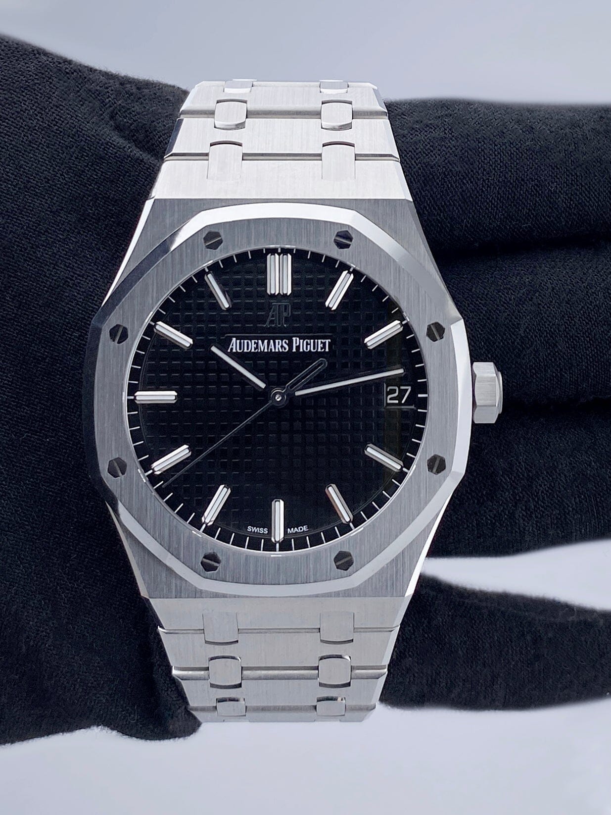 Audemars Piguet Royal Oak 15500ST Black Dial Mens Watch Box Papers - Watches