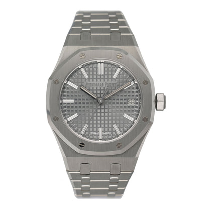 Audemars Piguet Royal Oak 50th Anniversary 15550ST Gray Dial Mens Watch Box Papers