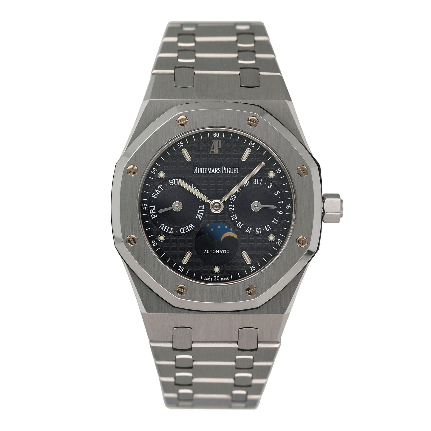 Audemars Piguet Royal Oak 25594ST Blue Dial Moonphase Mens Watch