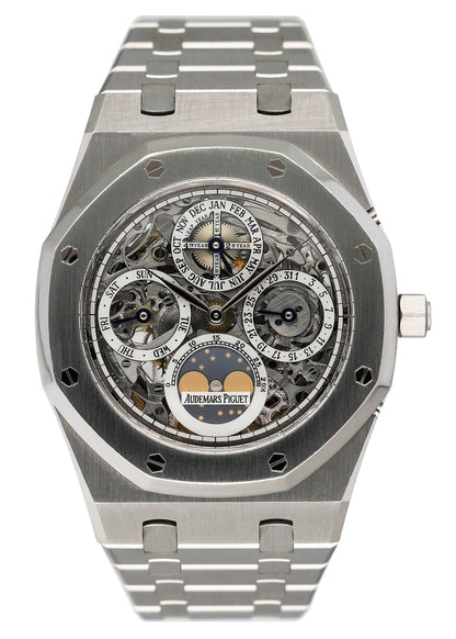 Audemars Piguet Royal Oak 25829ST Perpetual Calendar Mens Watch Box Papers - Wristwatch