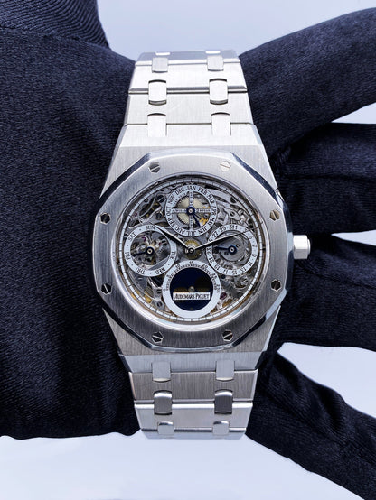Audemars Piguet Royal Oak 25829ST Perpetual Calendar Mens Watch Box Papers - Wristwatch