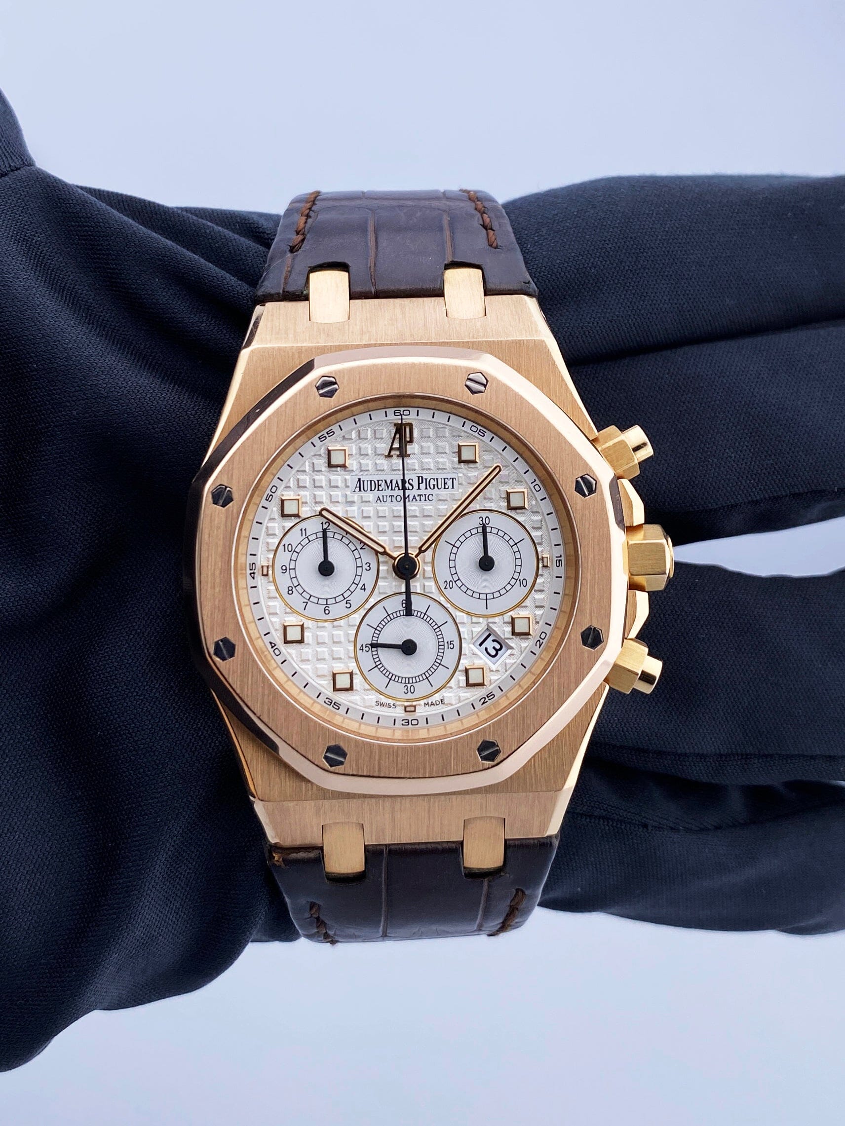Audemars Piguet Royal Oak 26022OR 18K Rose Gold Mens Watch With
