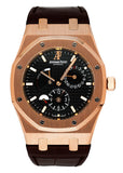 Audemars Piguet Royal Oak 26120OR Dual Time Black Dial Mens Watch With Papers - Watches