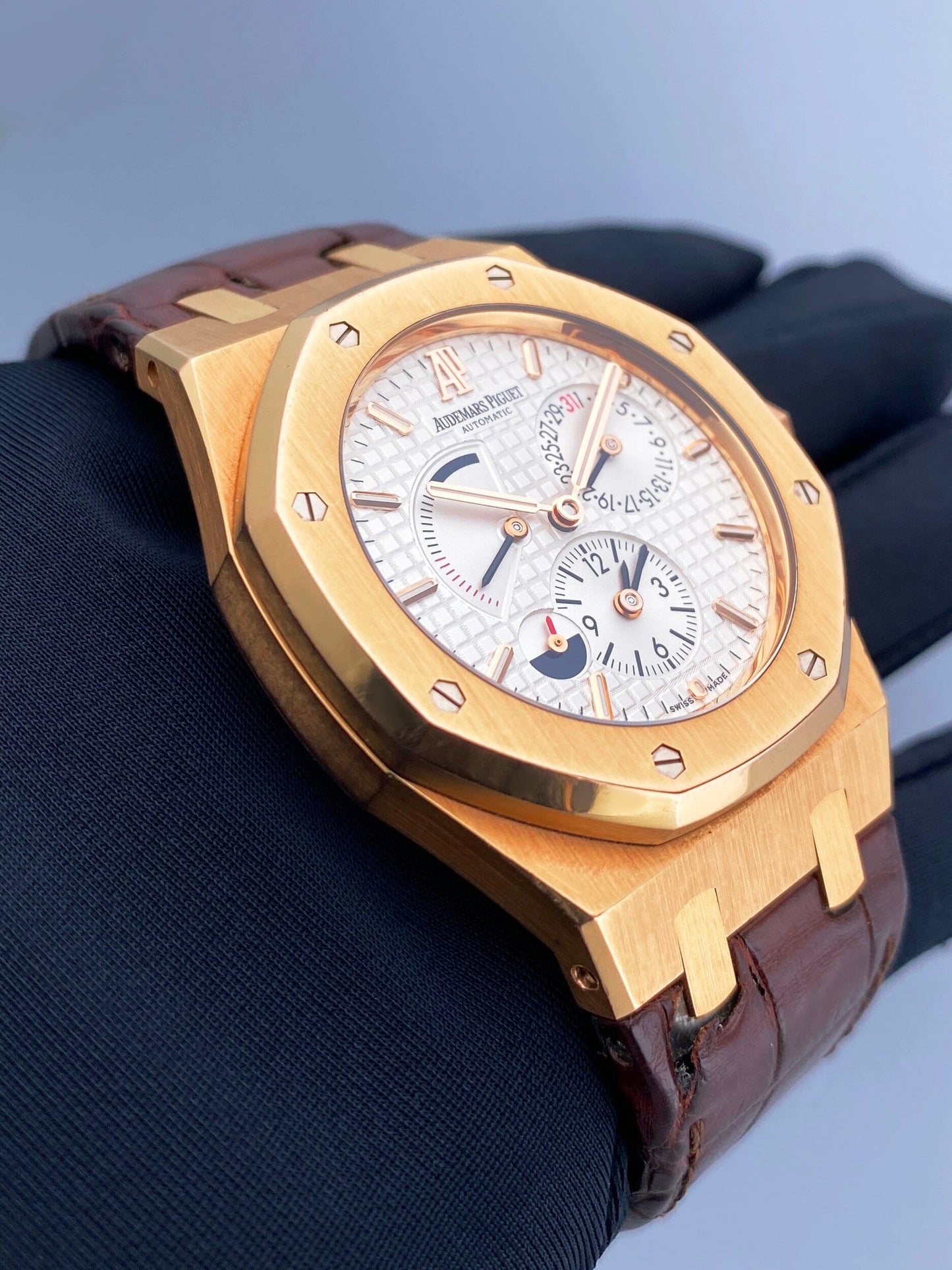 Audemars Piguet Royal Oak 26120OR Dual Time Mens Watch Box Papers - Watches