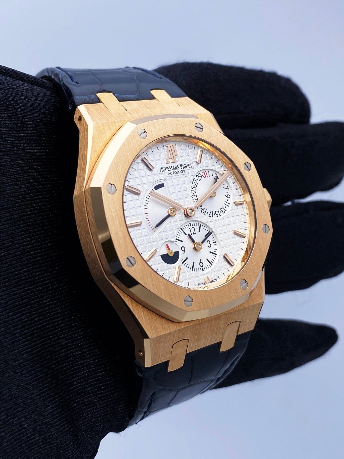 Audemars Piguet Royal Oak 26120OR Dual Time Mens Watch Box Papers