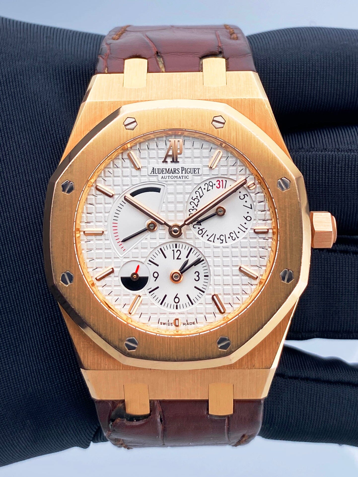 Audemars Piguet Royal Oak 26120OR Dual Time Mens Watch Box Papers - Watches