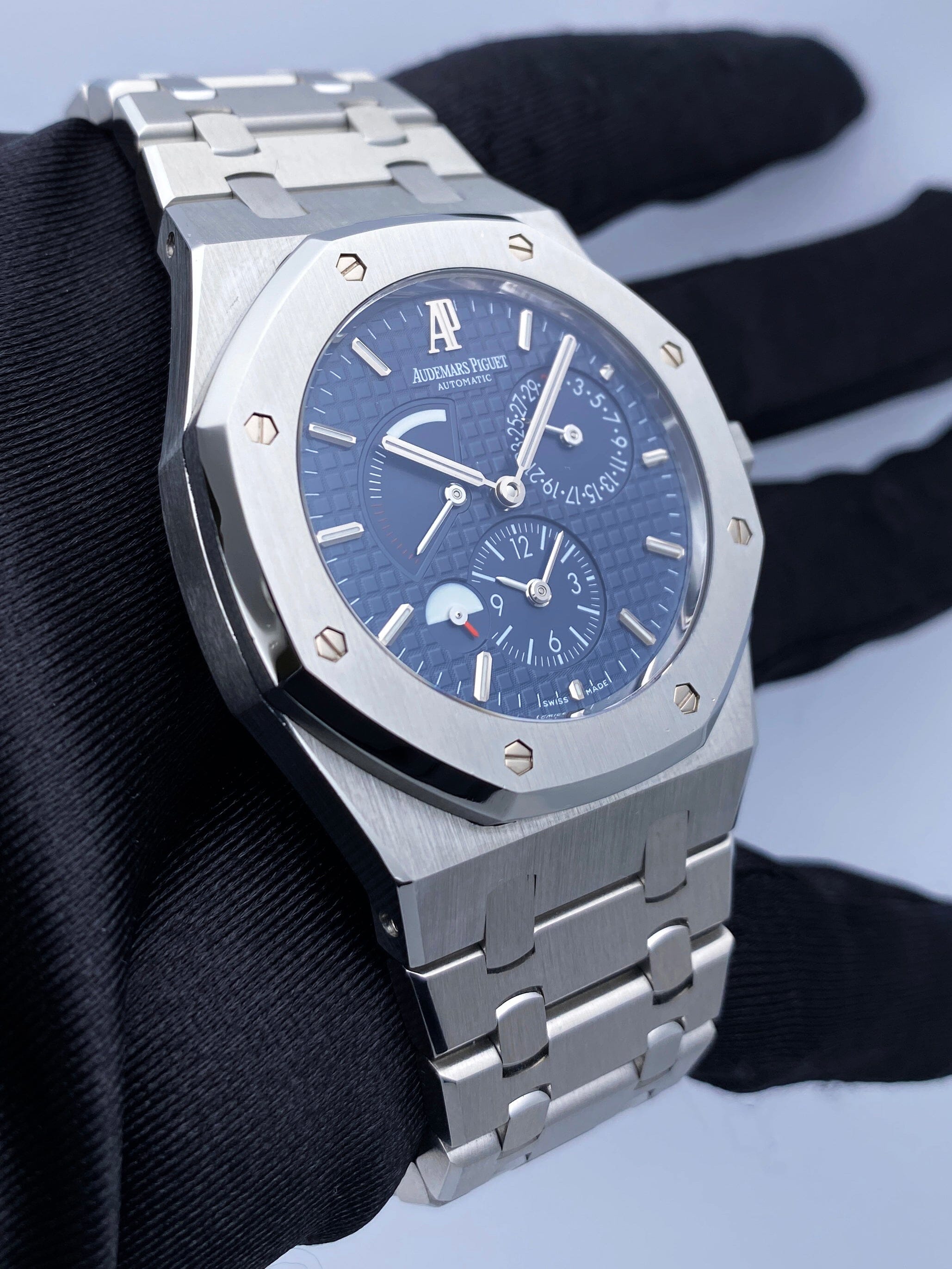 Audemars Piguet Royal Oak 26120ST Dual Time Blue Dial Mens Watch