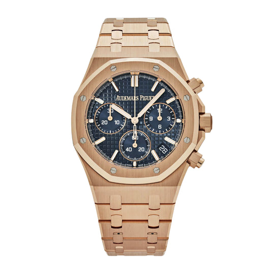 Audemars Piguet Royal Oak 26240OR Blue Dial Mens Watch Box Papers