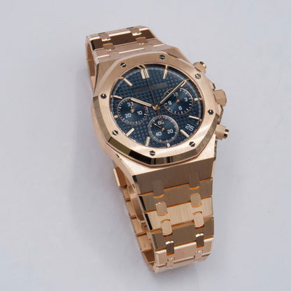 Audemars Piguet Royal Oak 26240OR Blue Dial Mens Watch Box Papers - Watches