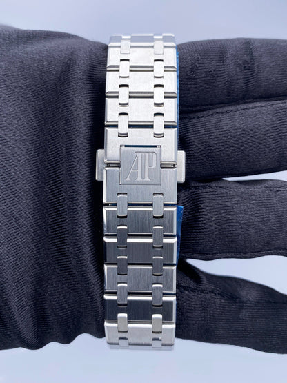 Audemars Piguet Royal Oak 26315ST Silver & Blue Dial Mens Watch Box Papers - Watches
