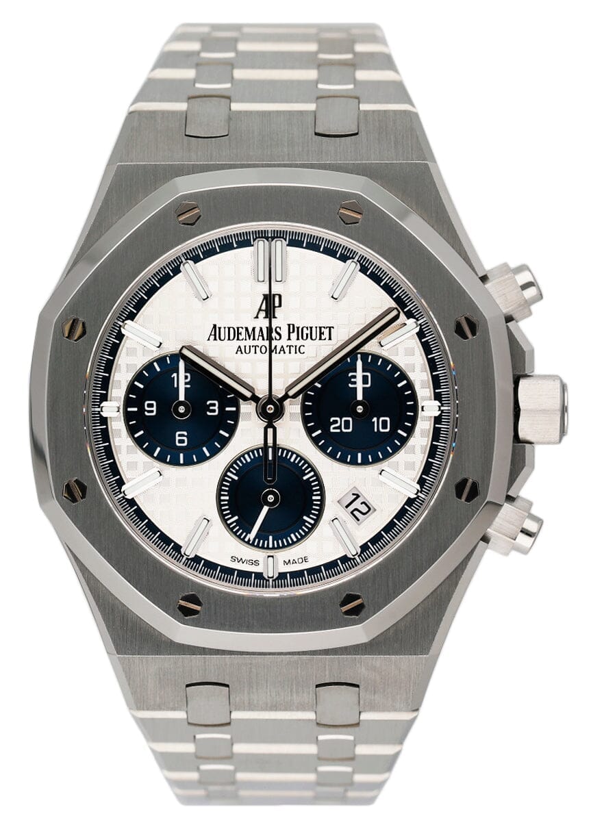 Audemars Piguet Royal Oak 26315ST Silver & Blue Dial Mens Watch Box Papers - Watches