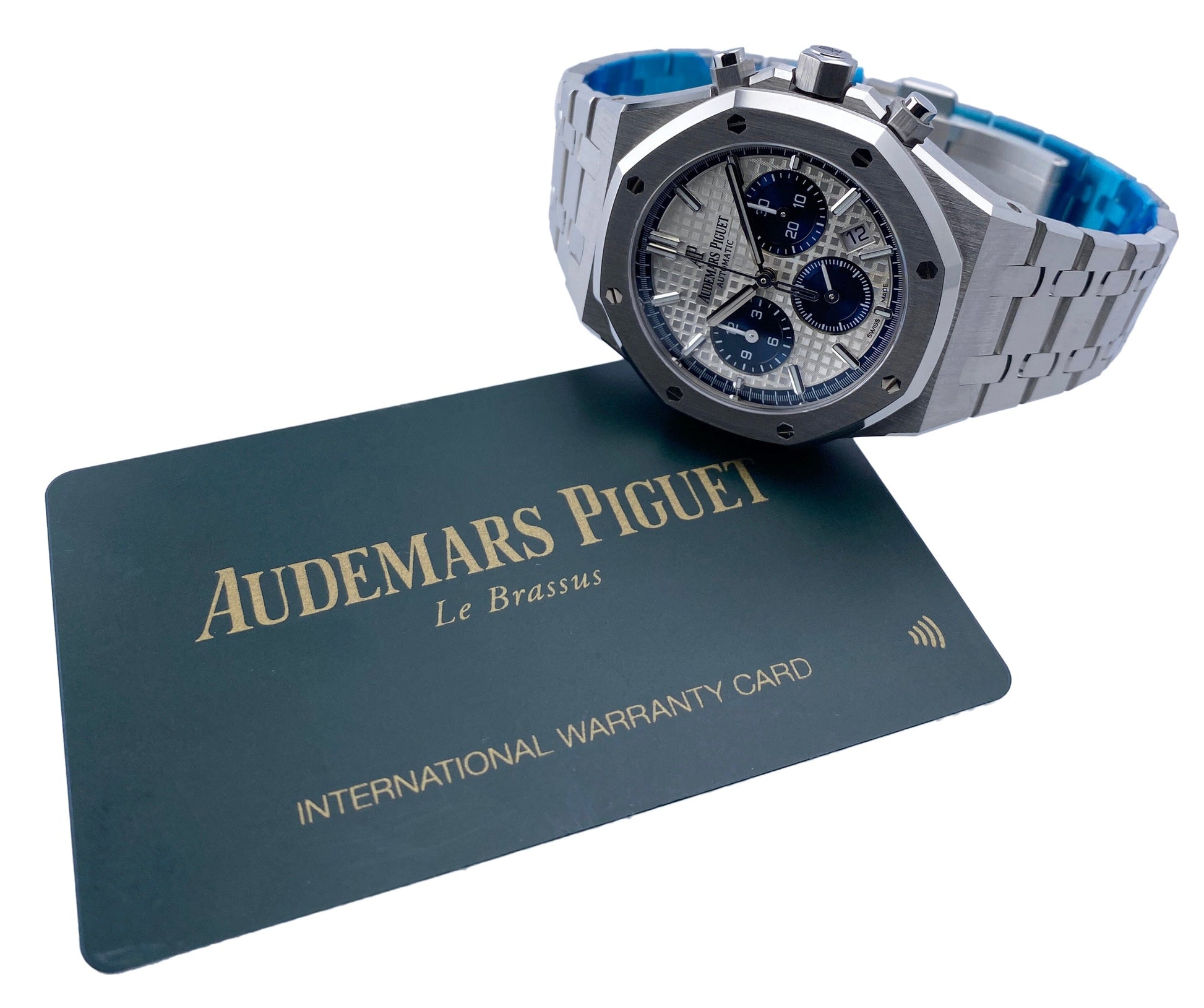 Audemars Piguet Royal Oak 26315ST Silver & Blue Dial Mens Watch Box Papers - Watches