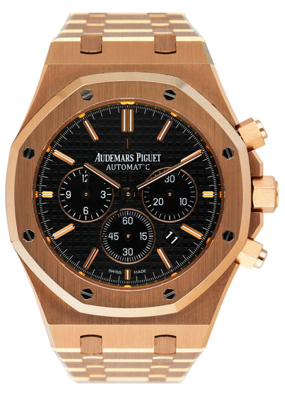 Audemars Piguet Royal Oak 26320OR 18K Rose Gold Chronograph Mens Watch Box Papers - Virtual