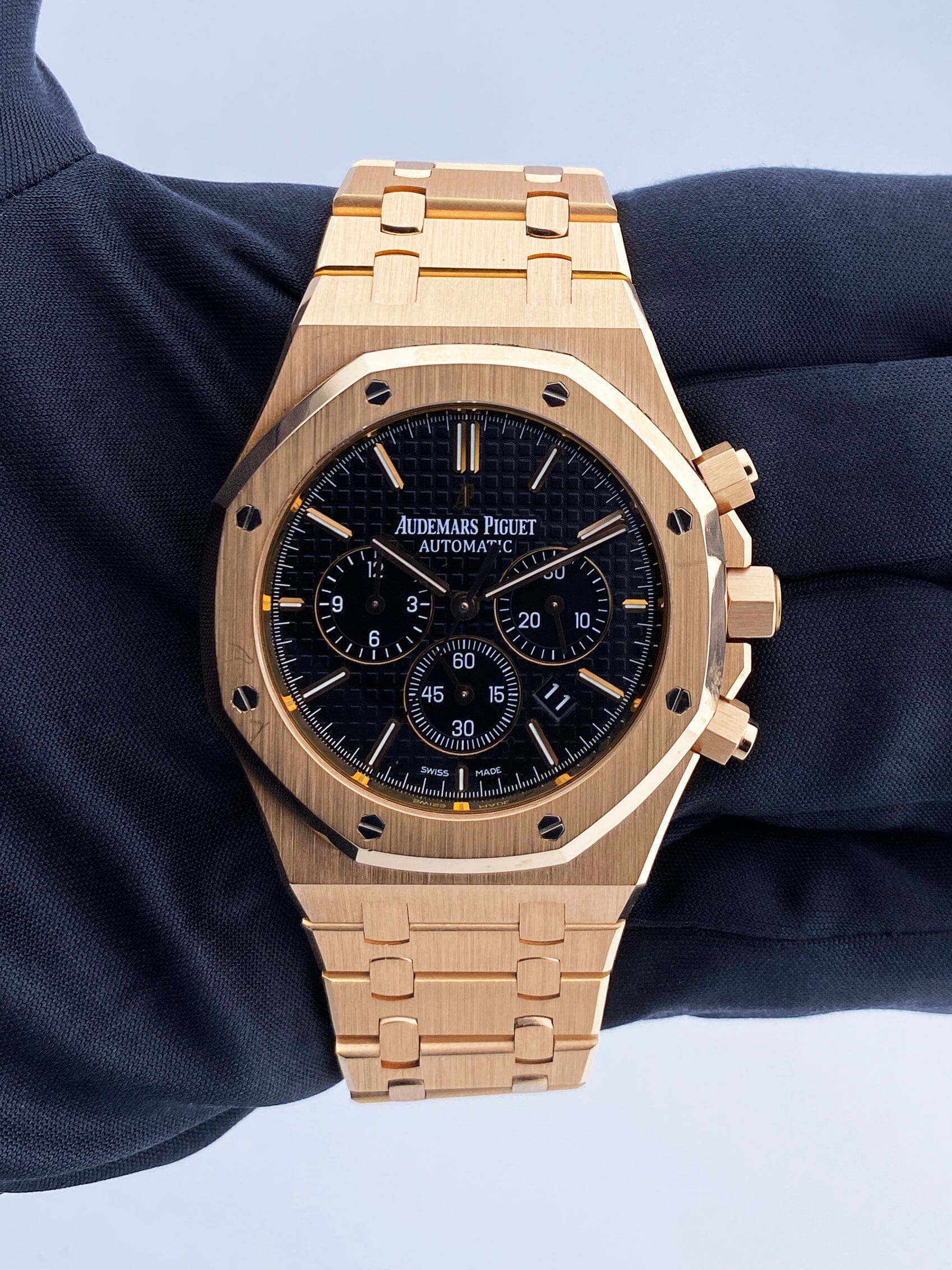 Audemars Piguet Royal Oak 26320OR 18K Rose Gold Chronograph Mens Watch Box Papers - Virtual