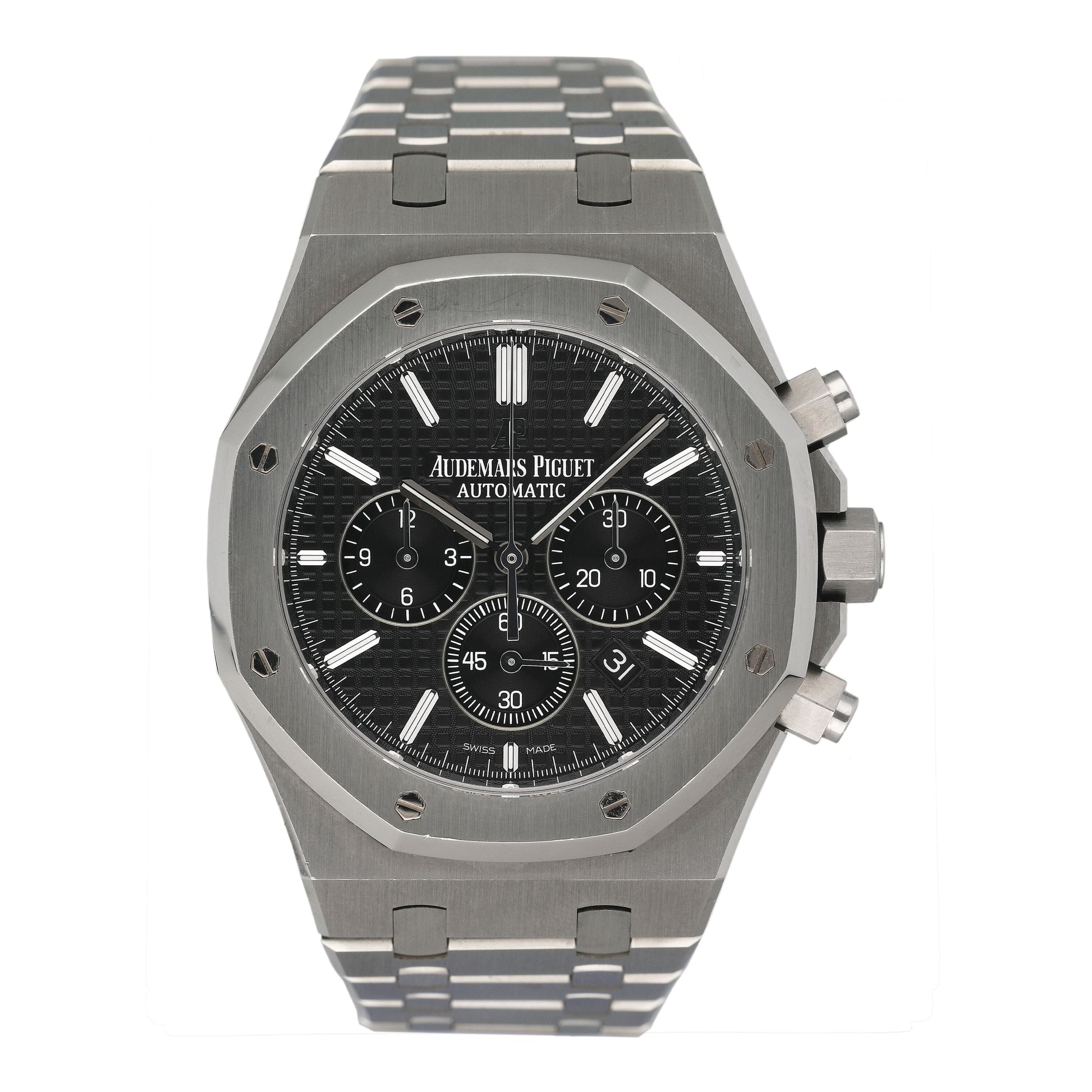 Audemars Piguet Royal Oak 26320ST Black Dial Mens Watch Box Papers - Wristwatch