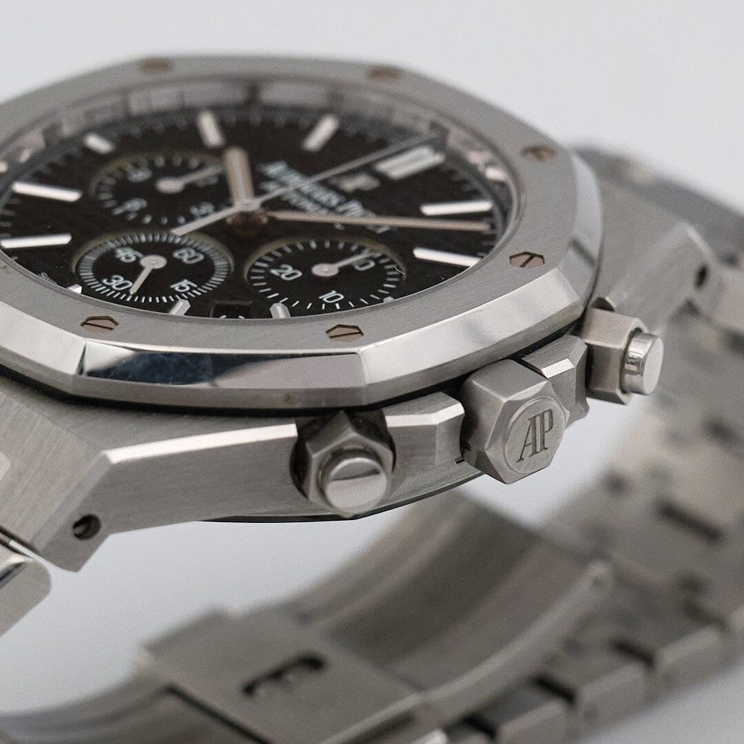 Audemars Piguet Royal Oak 26320ST Black Dial Mens Watch Box Papers - Wristwatch