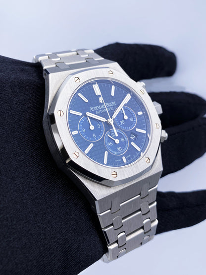 Audemars Piguet Royal Oak 26320ST Blue Dial Mens Watch Box Papers - Virtual