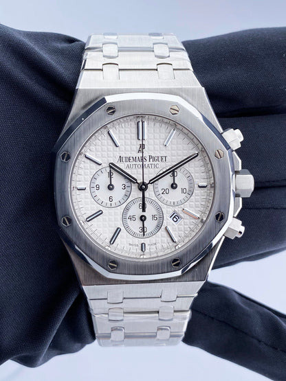 Audemars Piguet Royal Oak 26320ST White Dial Mens Watch Box Papers - Virtual