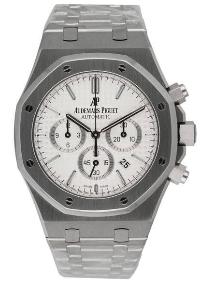Audemars Piguet Royal Oak 26320ST White Dial Mens Watch Box Papers - Virtual