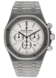 Audemars Piguet Royal Oak 26320ST White Dial Mens Watch Box Papers - Virtual