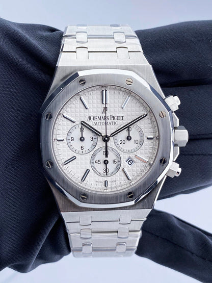 Audemars Piguet Royal Oak 26320ST White Dial Mens Watch Box Papers - Virtual