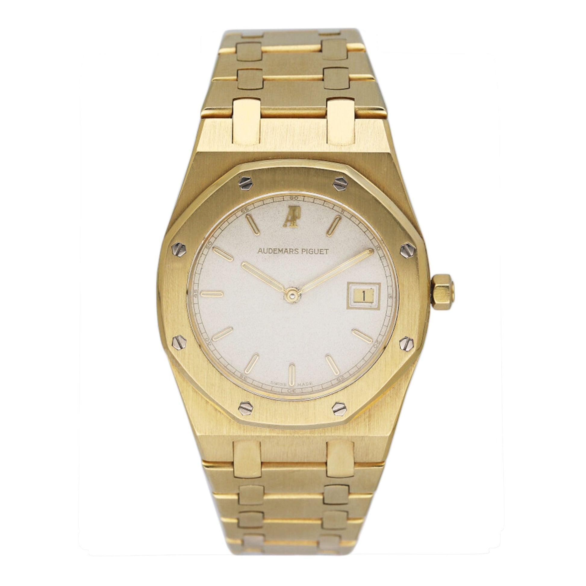 Audemars Piguet Royal Oak 56175BA Off-White Dial 18K Yellow Gold Ladies Watch - Watches