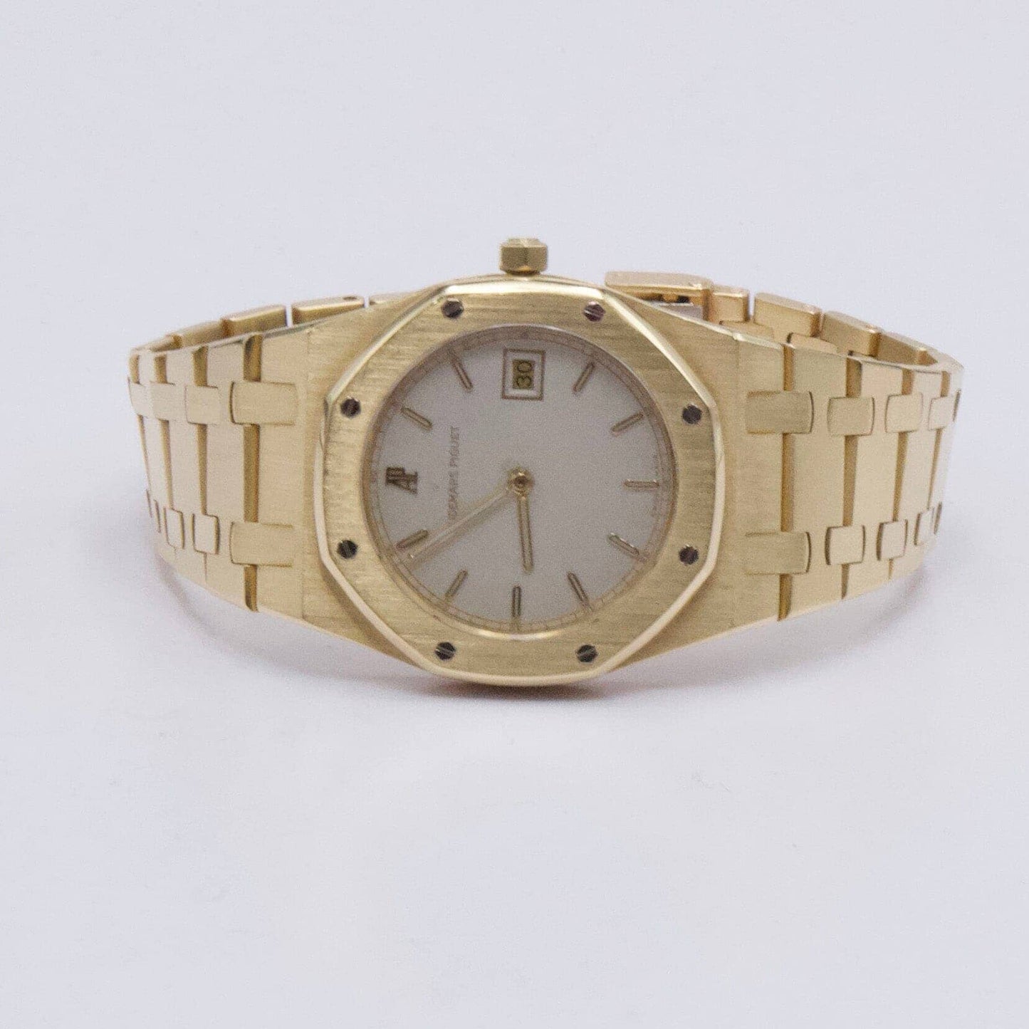 Audemars Piguet Royal Oak 56175BA Off-White Dial 18K Yellow Gold Ladies Watch - Watches