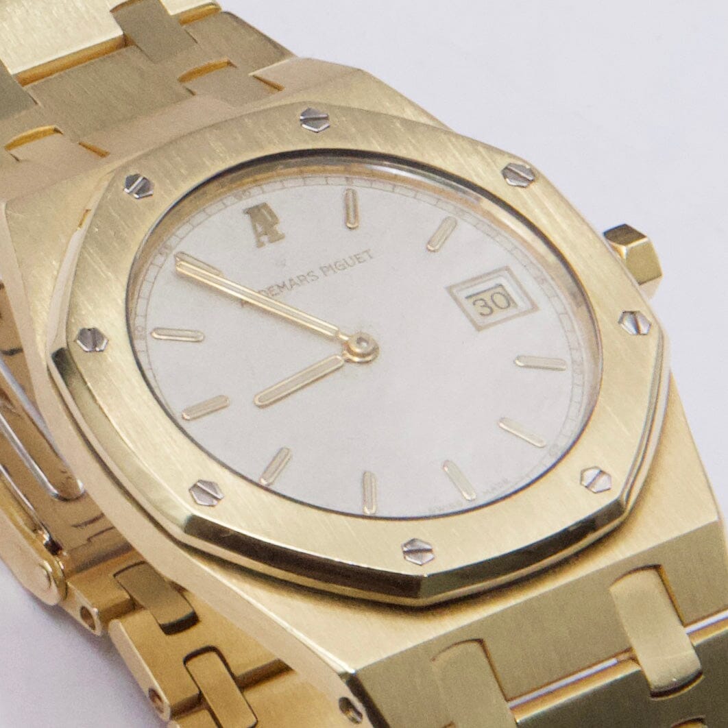 Audemars Piguet Royal Oak 56175BA Off-White Dial 18K Yellow Gold Ladies Watch - Watches
