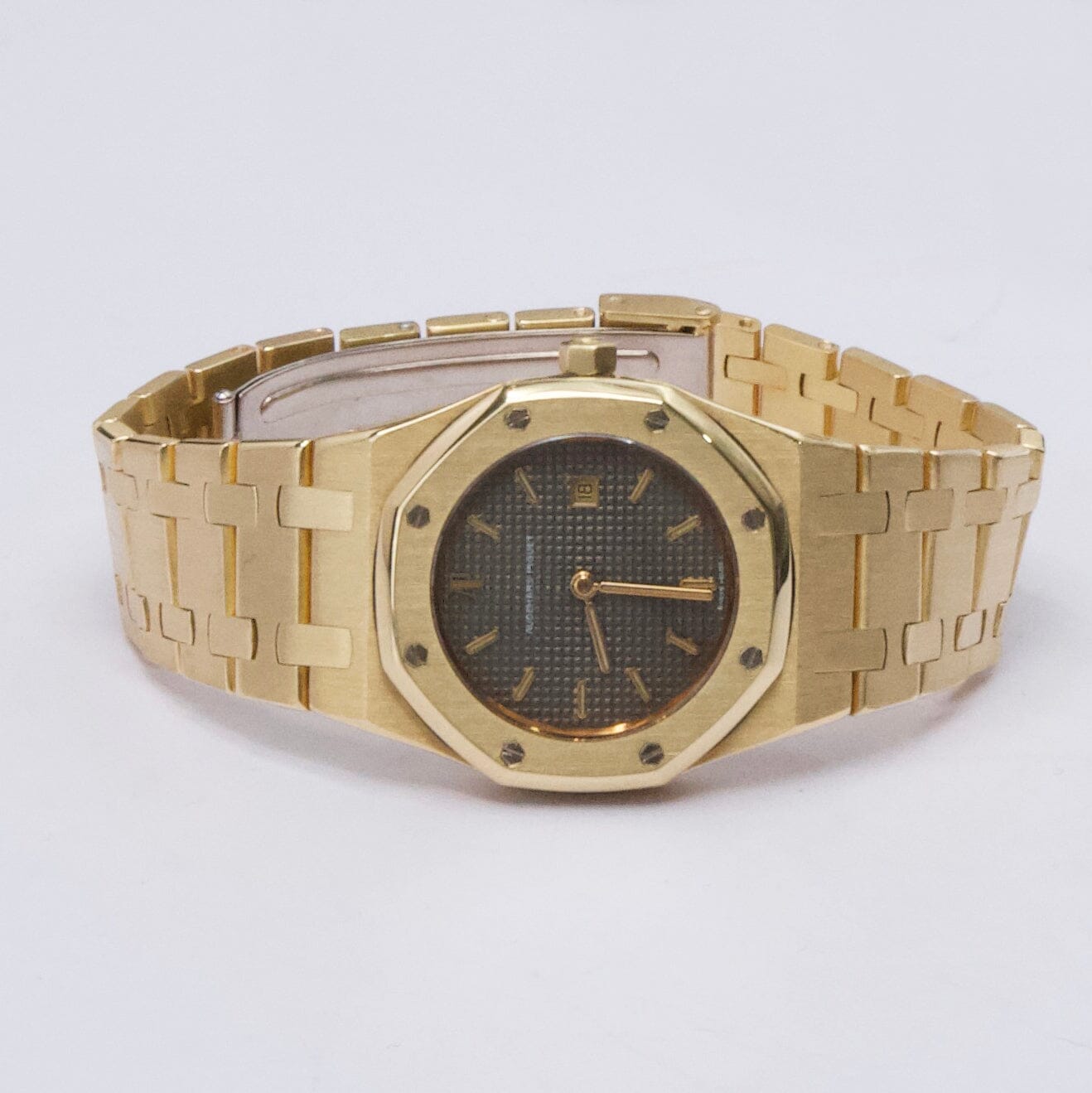 Audemars Piguet Royal Oak 56271BA Grey Dial 18K Yellow Gold Ladies Watch With Papers - Watches