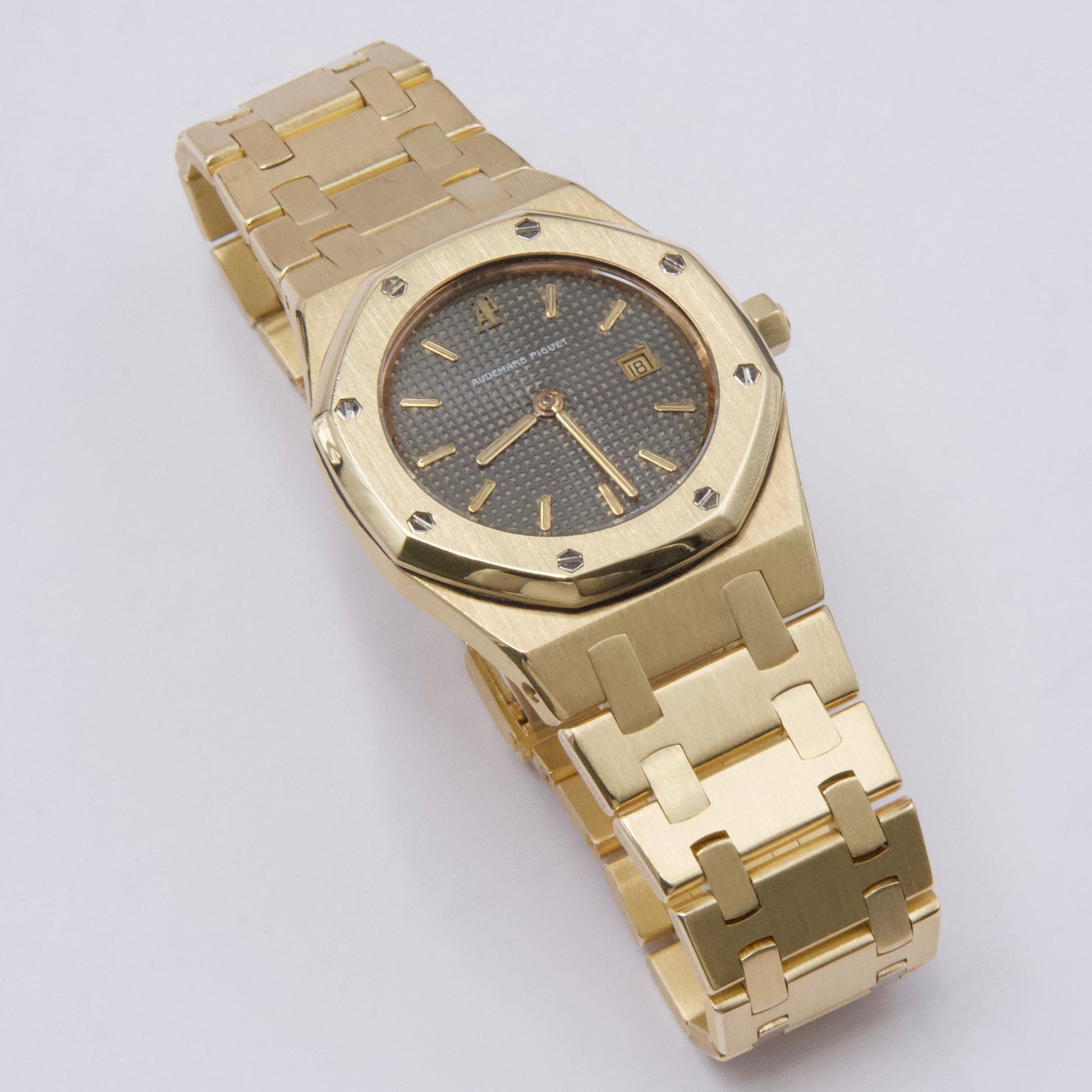 Audemars Piguet Royal Oak 56271BA Grey Dial 18K Yellow Gold Ladies Watch With Papers - Watches