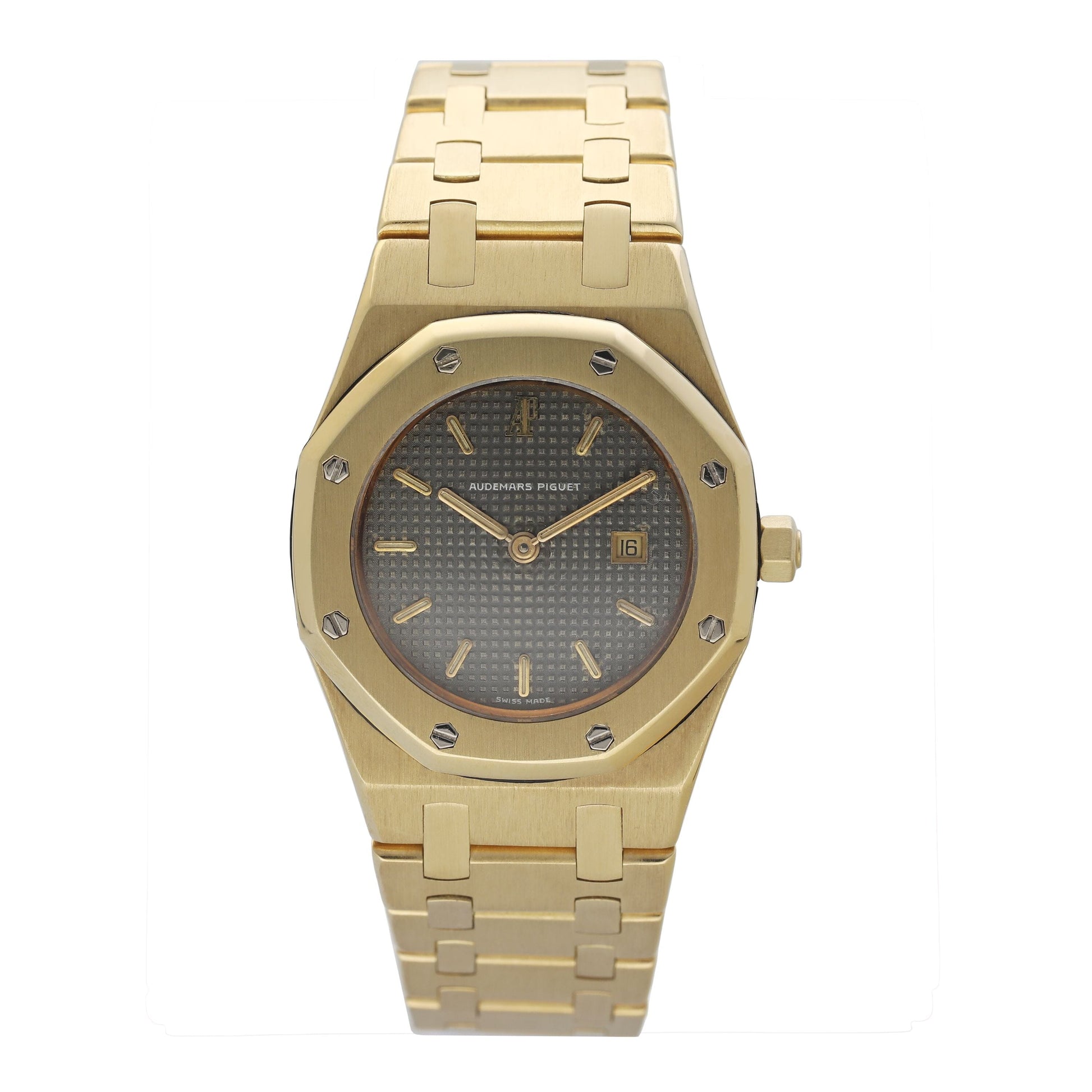 Audemars Piguet Royal Oak 56271BA Grey Dial 18K Yellow Gold Ladies Watch With Papers - Watches