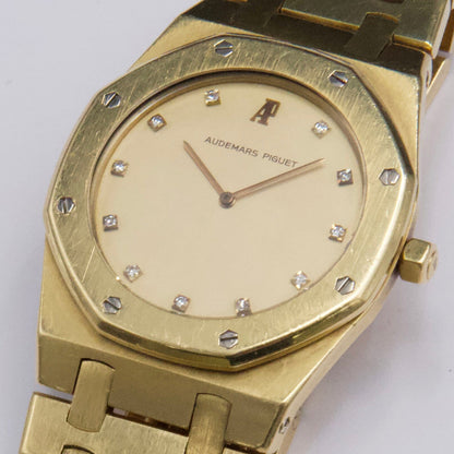 Audemars Piguet Royal Oak 56303BA Diamond Champagne Dial 18K Yellow Gold Watch - Watches