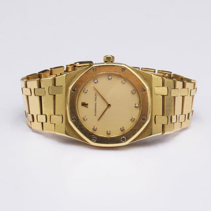 Audemars Piguet Royal Oak 56303BA Diamond Champagne Dial 18K Yellow Gold Watch - Watches