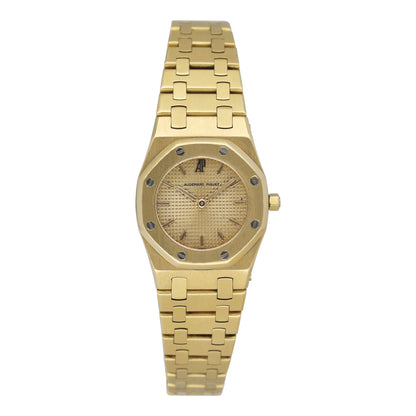 Audemars Piguet Royal Oak 6007BA Champagne Dial 18K Yellow Gold Ladies Watch