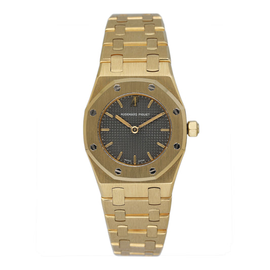 Audemars Piguet Royal Oak 6007BA Grey Dial 18K Yellow Gold Ladies Watch
