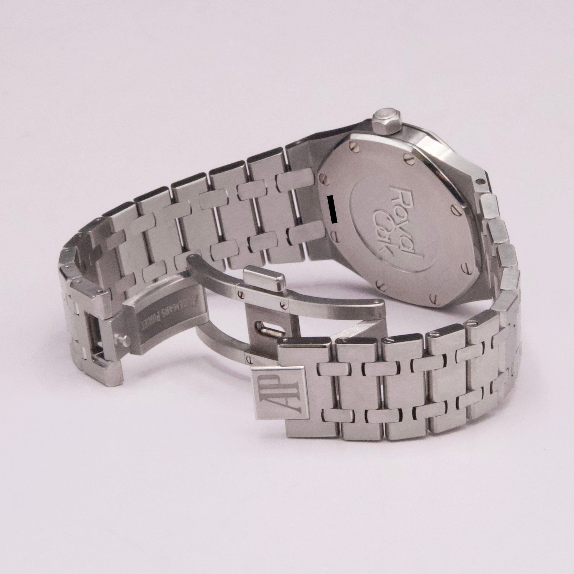 Audemars Piguet Royal Oak 67650ST Black Dial Ladies Watch With Papers - Wristwatch